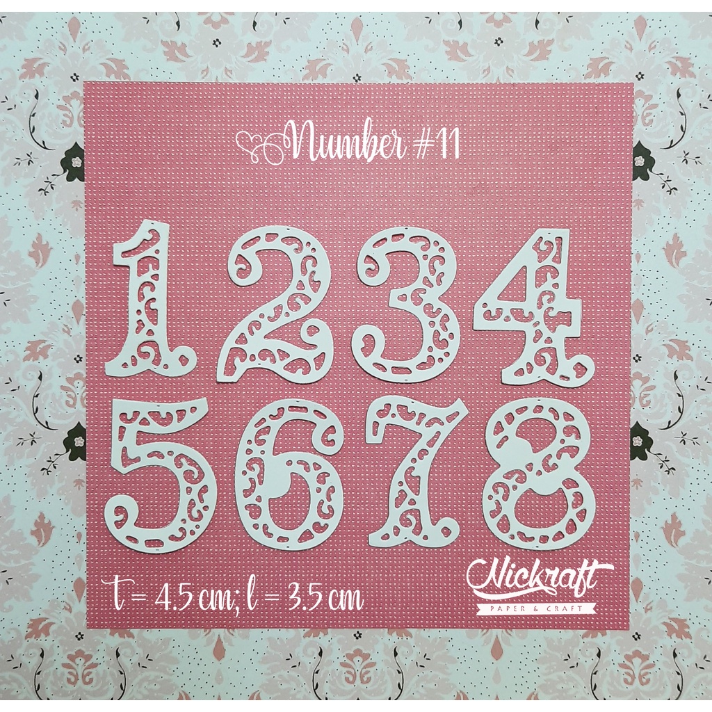 

NUMBER #11 - Hiasan Scrapbook Nama Alfabet Tulisan Angka Huruf Kertas
