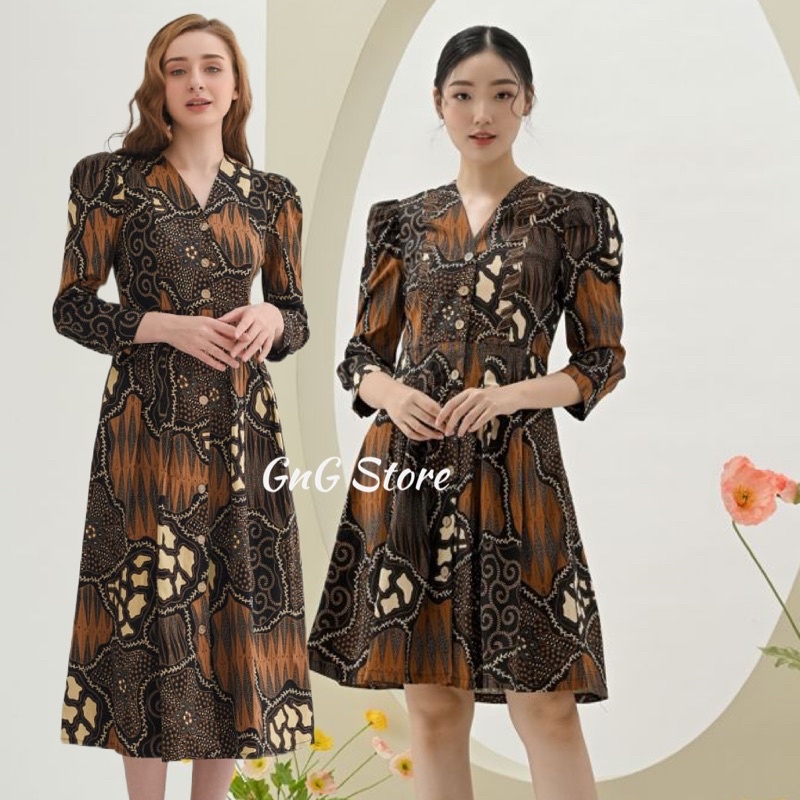 Dress Batik 258 ALI/ 308 ALI/ Dress Batik Panjang/ Long Dress/ Couple Batik