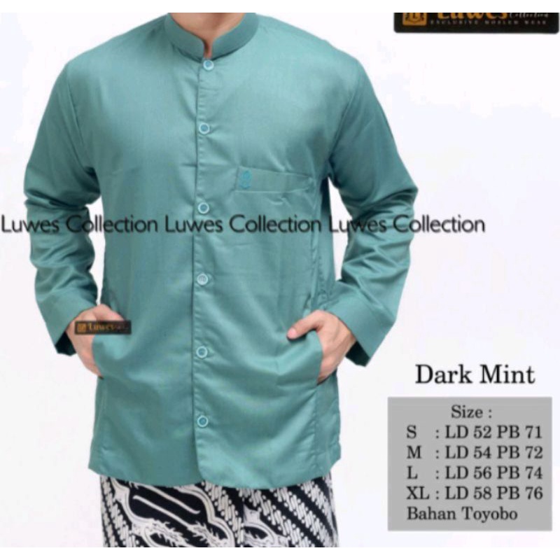 Koko semi jas bordir terompah hijau mint