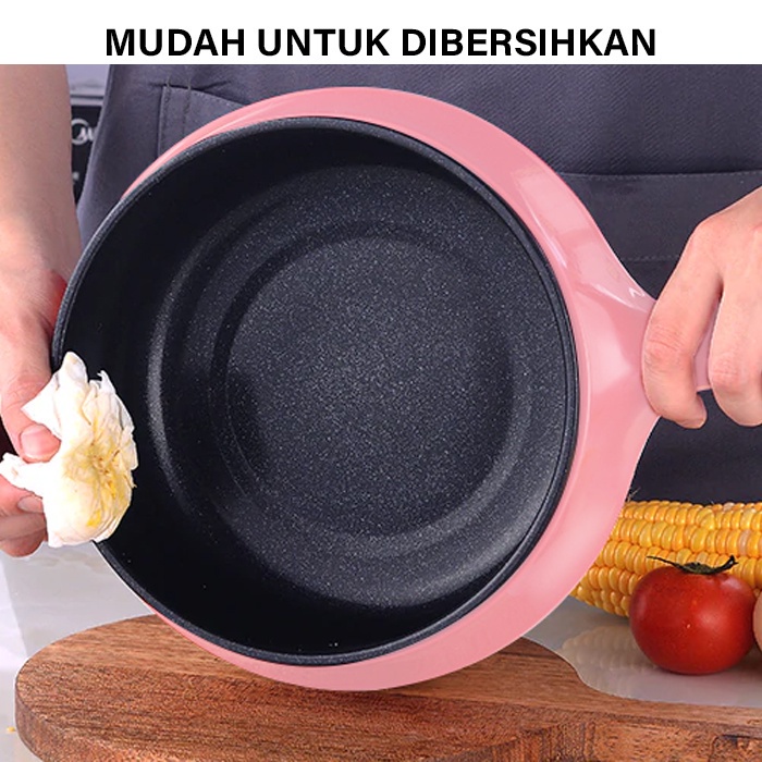 ❤Freedom❤ POT Listrik Panci Listrik Serbaguna 1.2L - Panci MultiFungsi - Panci Rebus Tumis Penggorengan Anti Lengket - Kompor listrik mini - Panci Mini