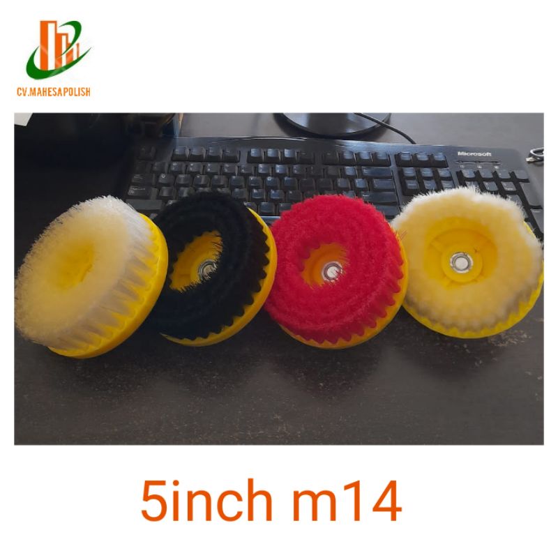 Sikat Cuci sofa cuci springbed cuci karpet 5 inch M14 sikat handpolisher sikat mesin polisher