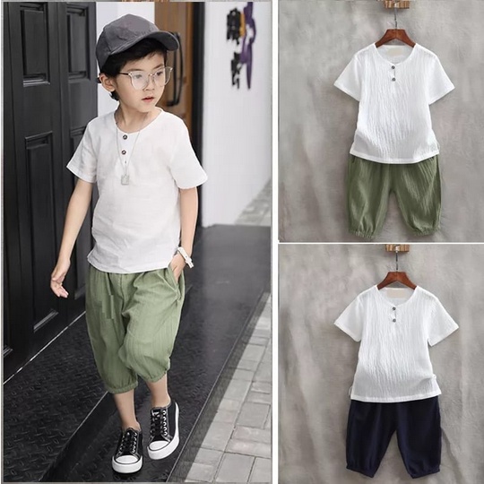 Jeco fashion BAJU SETELAN ANAK SHAMI Unisex