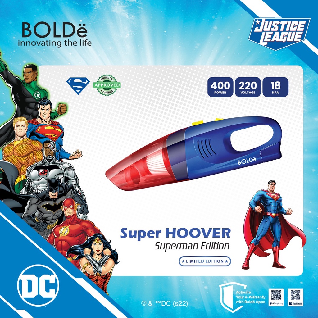 Penyedot Debu Vacuum Cleaner BOLDe Super Hoover Turbo Superman Garansi Resmi