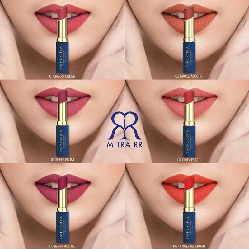 Implora Intense Matte Lipstick Long Lasting Finish/ Lipstik Tahan Lama