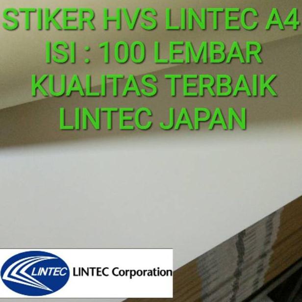 

KERTAS STIKER HVS LINTEC A4 ISI 100 LEMBAR/STICKER DOFF/MATTE A4 TERLARISS...,,,,,