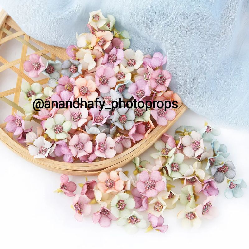 BUNGA ARTIFICIAL MINI KELOPAK BUNGA DAISY FLOWER FORGET ME NOT BUNGA ASTER BUNGA KRISAN BUNGA CHRYSA