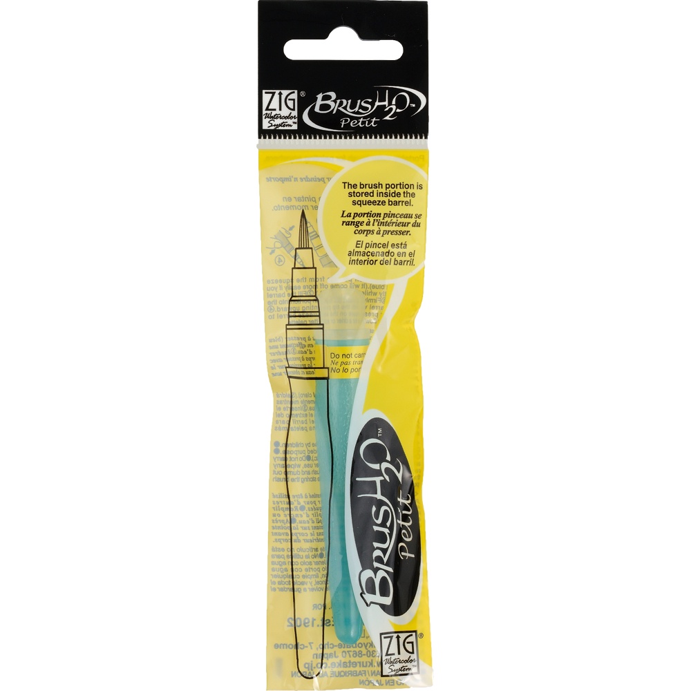 

(BUNDLE) ZIG KURETAKE Water Brush Petit WSBR-08/J & Watercolor Gansai Tambi Transparent Refill KG-300