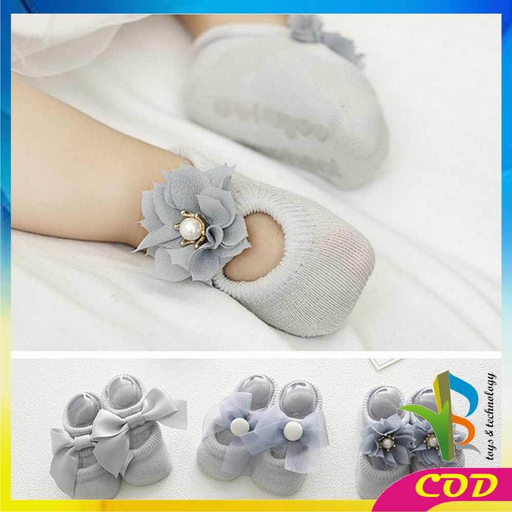 RB-P212 Kaos Kaki Pendek Bayi Cewek 3IN1 Motif Renda Bunga Pita Korean Style / Baby Sock Anak Perempuan Lucu Dapat 3 Pasang / Kaus Kaki Bahan Katun