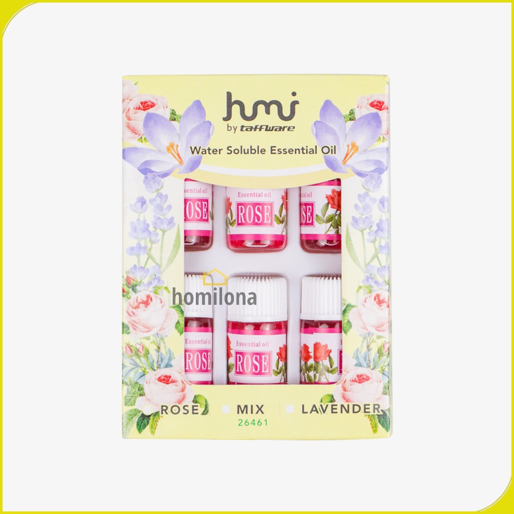 Taffware HUMI Essential Oils Minyak Aromatherapy Diffusers 3ml Rose 6 PCS 26461