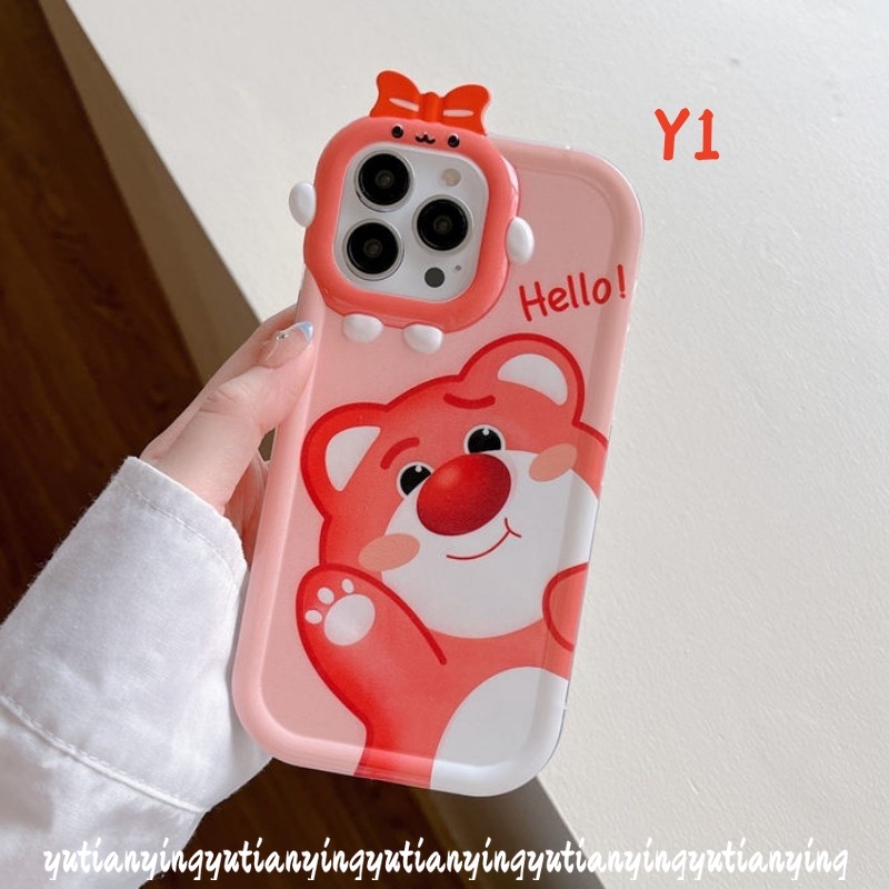 REDMI Redmi10 9A 10A 9T 10C A1 9a1+9C NFC Mi 11 Lite Note 11Pro+10Pro 10 11 10s 8 9 11s PO CO X3 Pro NFC M3 3D Bow Monster Lens Kartun Strawberry Bear Manyo Lovely Sarung Soft Case