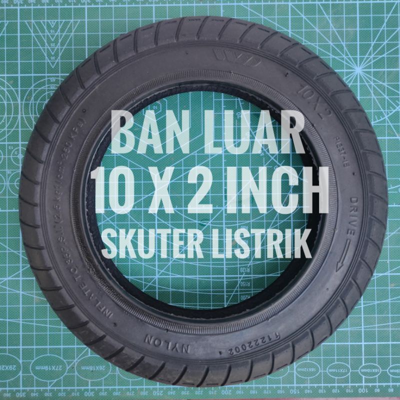 Ban Luar 10x2 Inch Skuter Listrik Universal