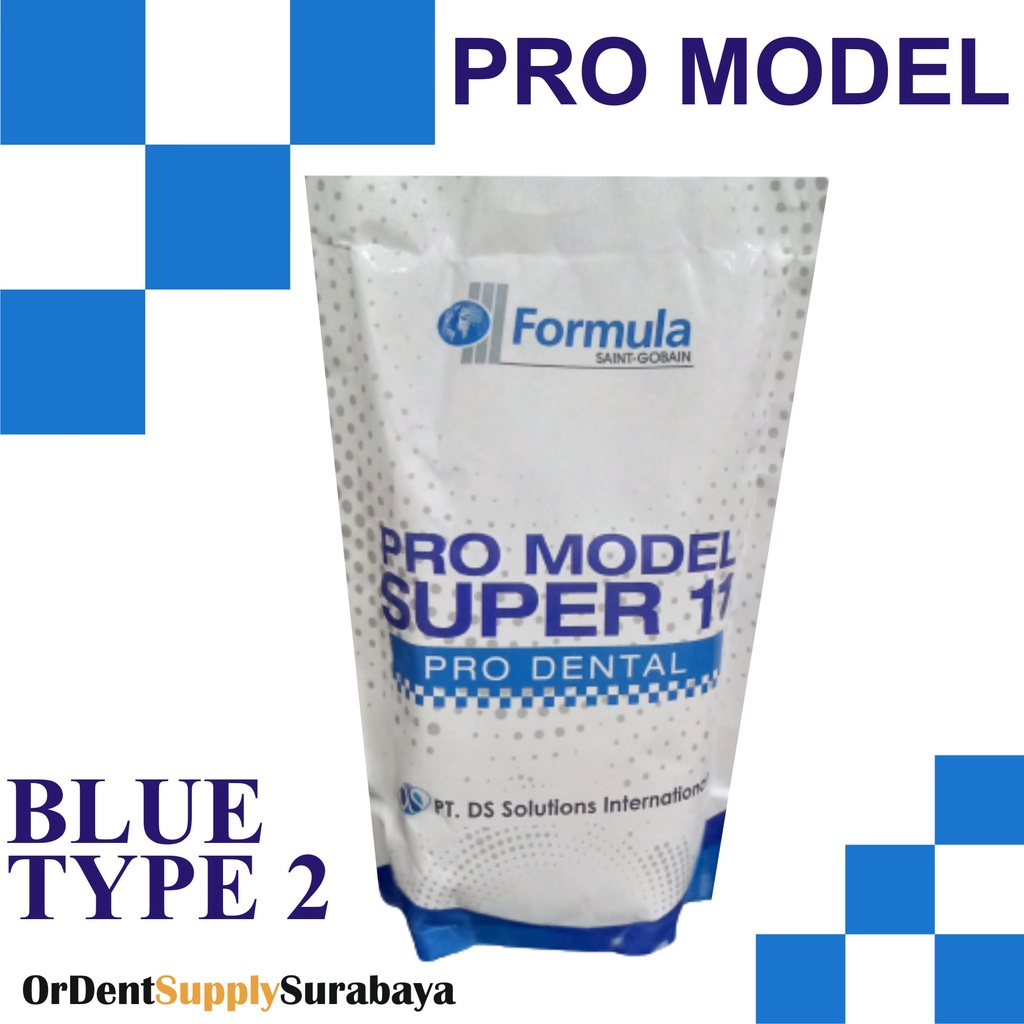 Gips pro model dental gips stone type II biru