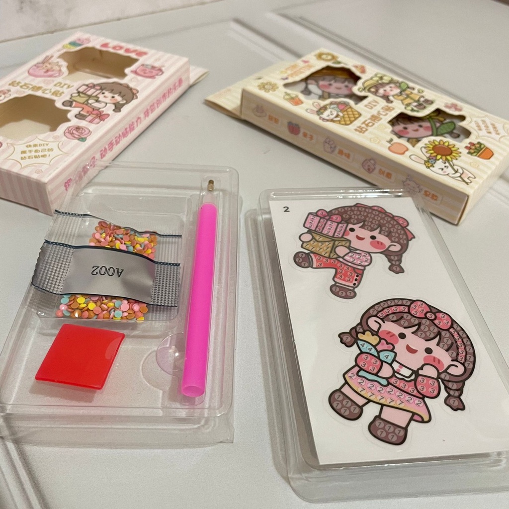 PAKET BOX MAINAN MANIK GLITER SUSUN MOTIF LITTLE GIRL 1 SET SUPER UNIK PAKET KREATIVITAS ANAK-ANAK KUALITAS TERBAIK GIFT HADIAH SPESIAL CUTE BISA GROSIR DAN COD