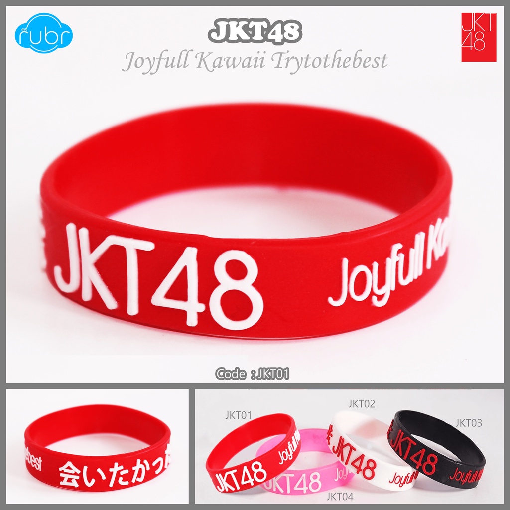 Gelang / Wristband / Bracelet Unofficial JKT48 (Free Sticker)