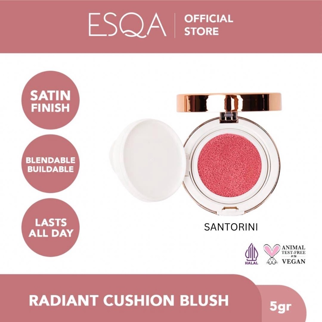ESQA Radiant Cushion Blush / Blush On Liquid Cream Satin Finish