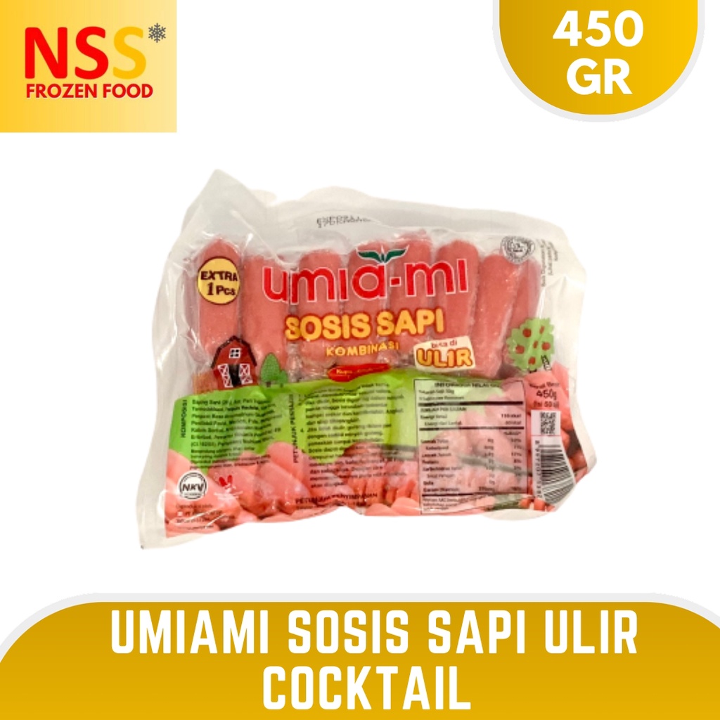 

UMIAMI SOSIS SAPI ULIR COCKTAIL 50 PCS 450 GR X 18