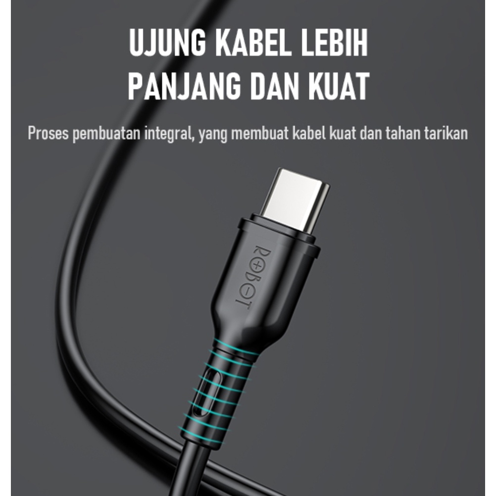 (20 Pcs) Robot Type C kabel Data RBC100S Gratis Toplesnya