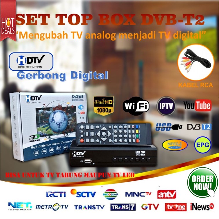 Jual Set Top Box STB TV Siaran Digital DVB T2 Receiver HDTV 5K Original ...