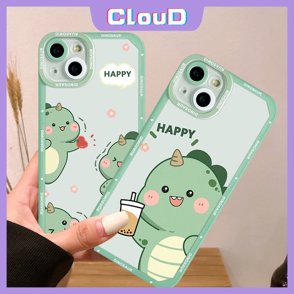 Casing Soft Milk Tea Case Samsung A04s A13 A12 A23 A10 A32 A52 A33 A22 A50s A03 A20s A02 M23 A72 A03s A30s A52s A50 A21s A51 A11 A71 A53 A73 A20 A30 A31 Sarung Dinasour Kartun Lucu