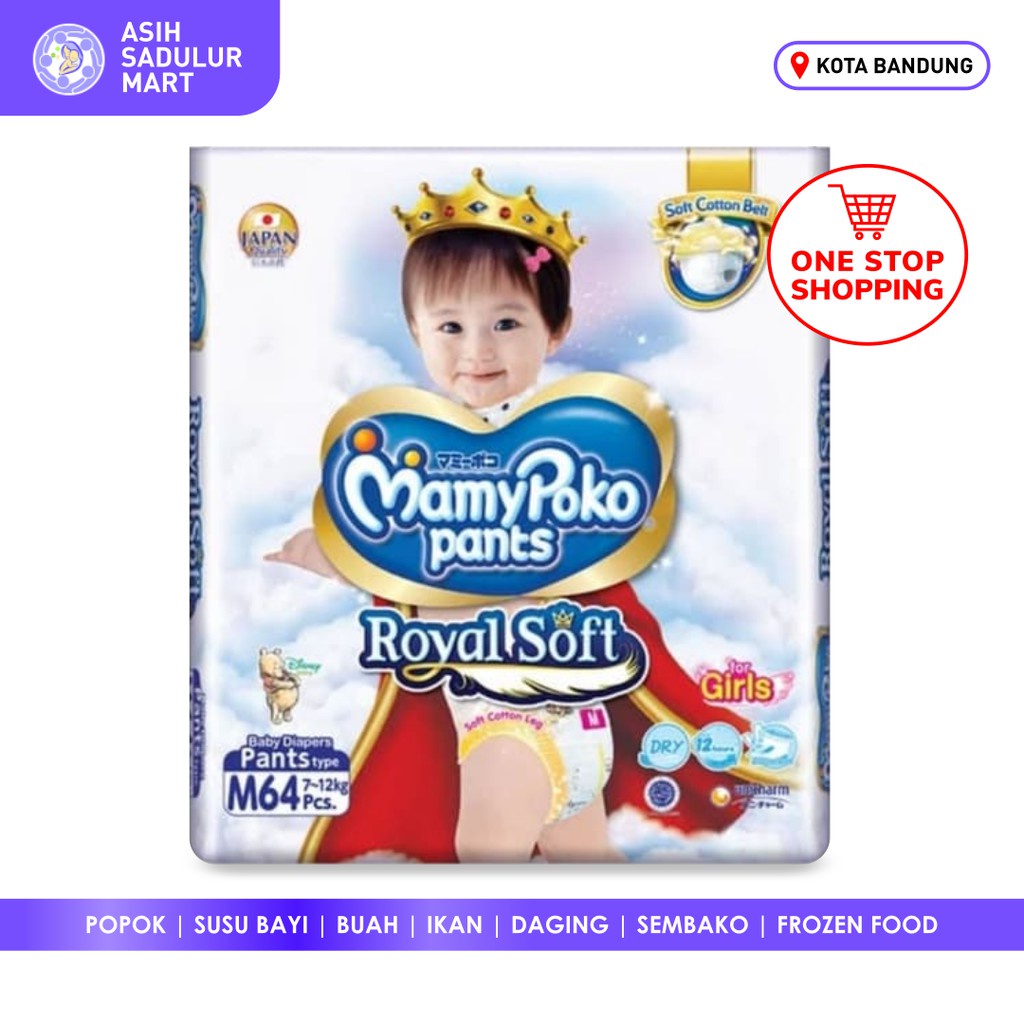Popok Mamypoko Royal Soft M64 Bandung Murah Promo