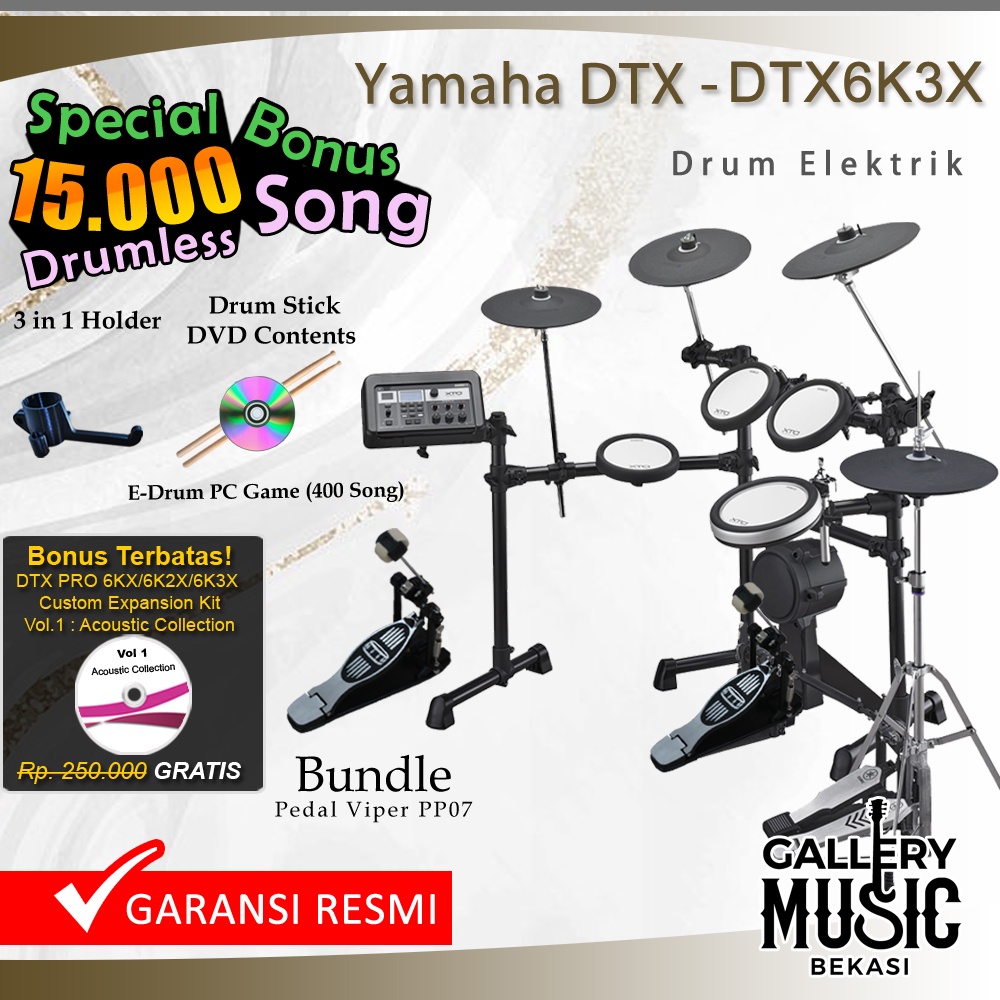 Yamaha DTX6K3-X Drum Elektrik Bundle Pedal /DTX6K3X/DTX 6K3X/6K3/6K3X