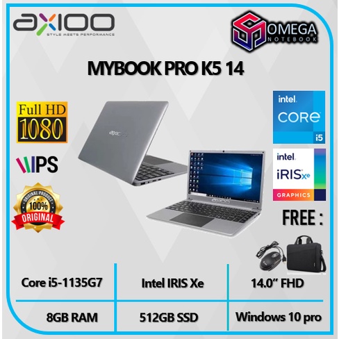 AXIOO MYBOOK PRO K5 14 (8N2) I5 1135G7 8GB 256SSD W10PRO 14.0"HD TKDN
