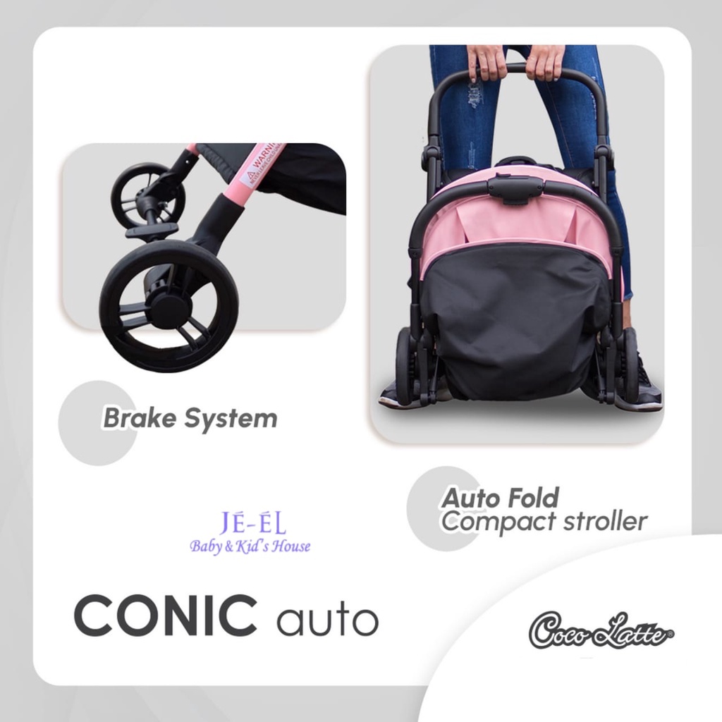 Cocolatte Stroller Conic Auto Cabin Size Autofold Lipat Otomatis / Stroller Cabin Size