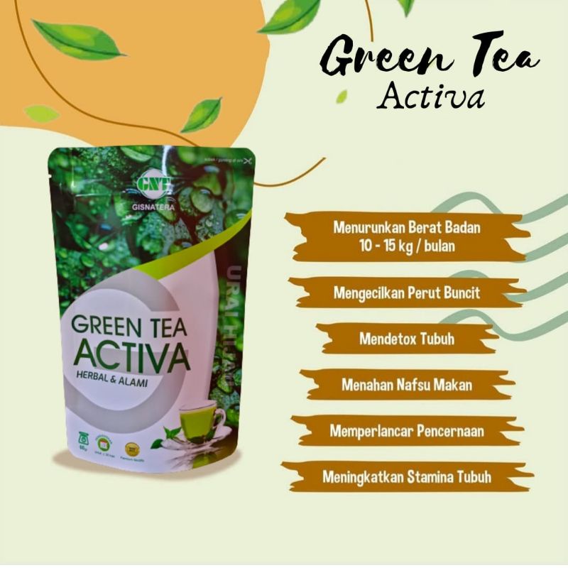 

GREEN TEA ACTIVA / /Teh pelangsing/Teh diet alami / Teh pelangsing GREEN TEA ACTIVA ( kemasan URAI )