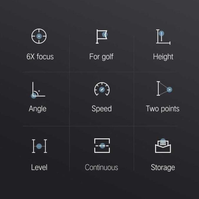 Teropong Golf Jarak Laser Rangefinder Cas Teropong Militer Berburu