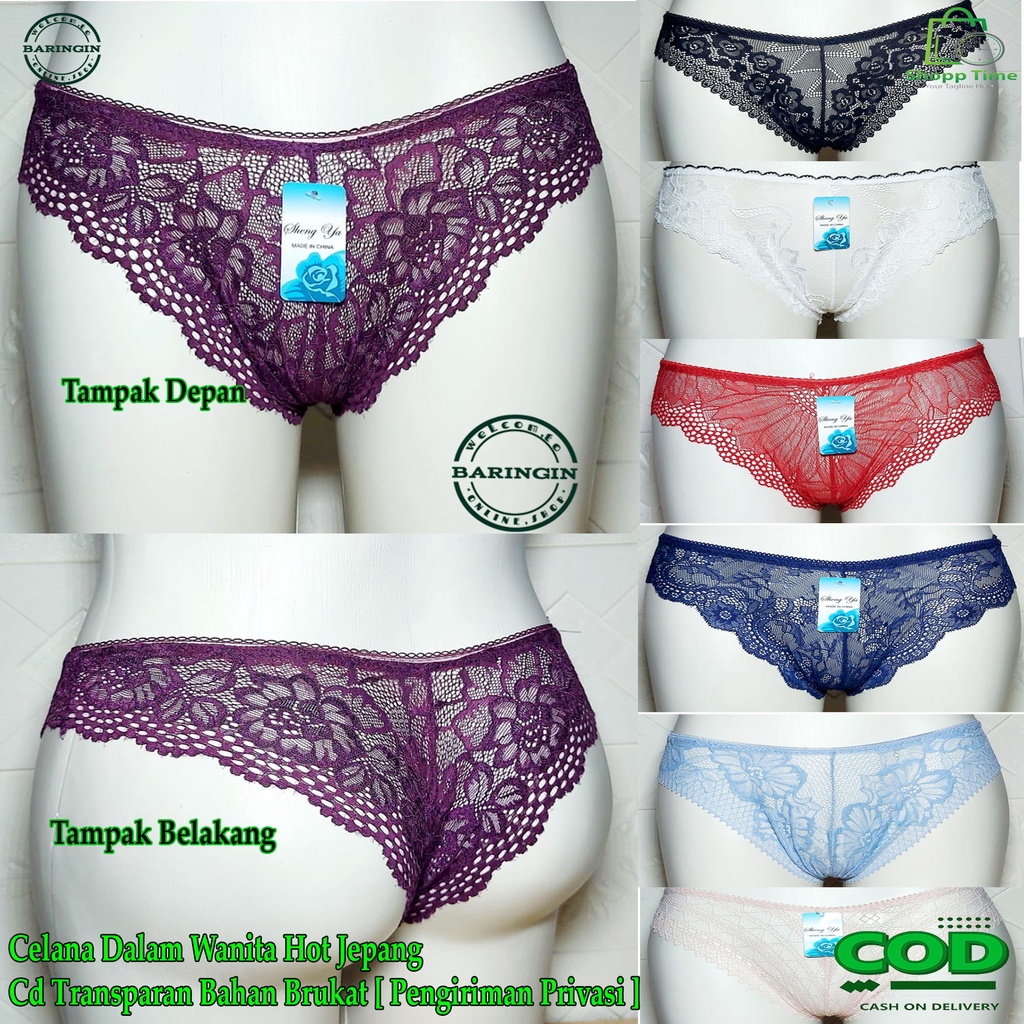 Promo [ isi 3 Pcs ] Celana Dalam Wanita G String Lace transparan Sexy Thongs-Celana Dalam Sexy Lace Gstring Honeymoon