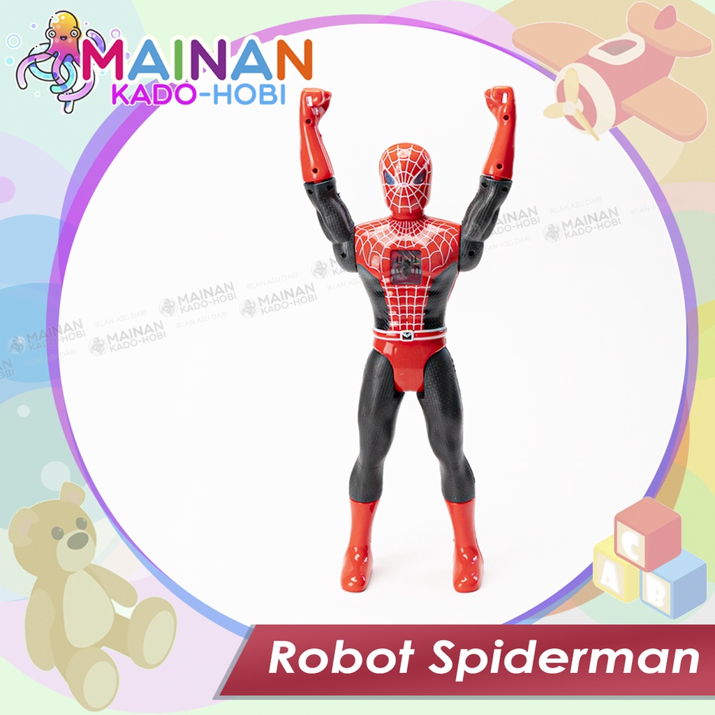 MAINAN ANAK MINIATUR ACTION FIGUR SUPERHERO ROBOT BONEKA SPIDERMAN