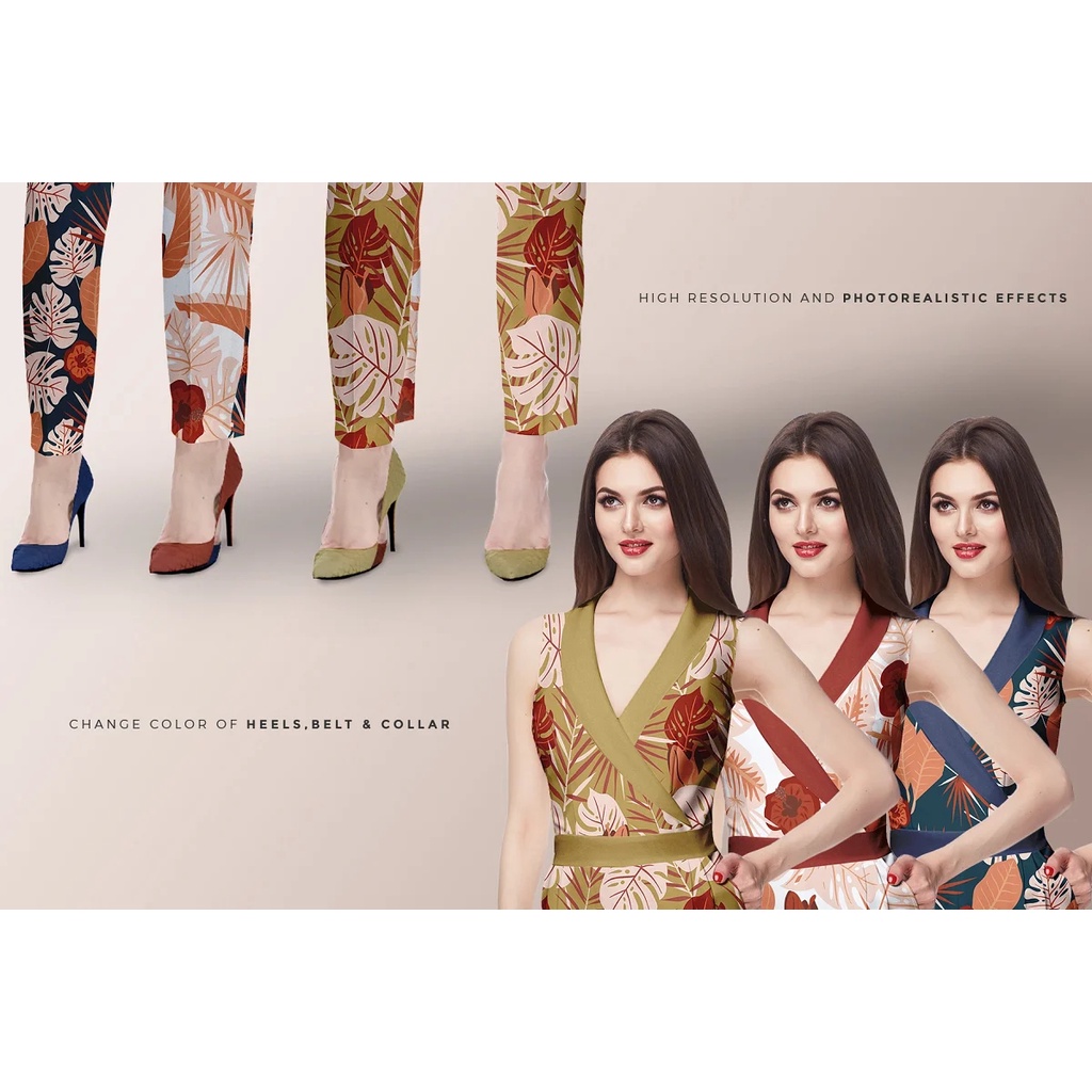 Women’s Jumpsuit Dress Mockup