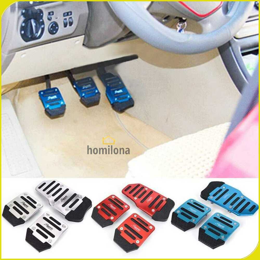 R SPORTS Cover Aluminium Pedal Gas Rem Kopling Mobil - XB-373