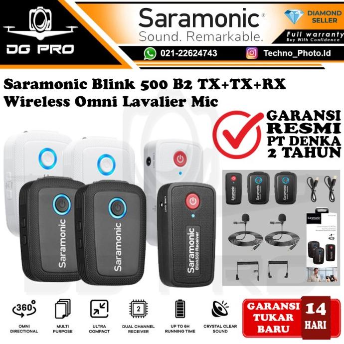 Saramonic Blink 500 B2 - TX+TX+RX WIRELESS OMNI LAVALIER MICROPHONE