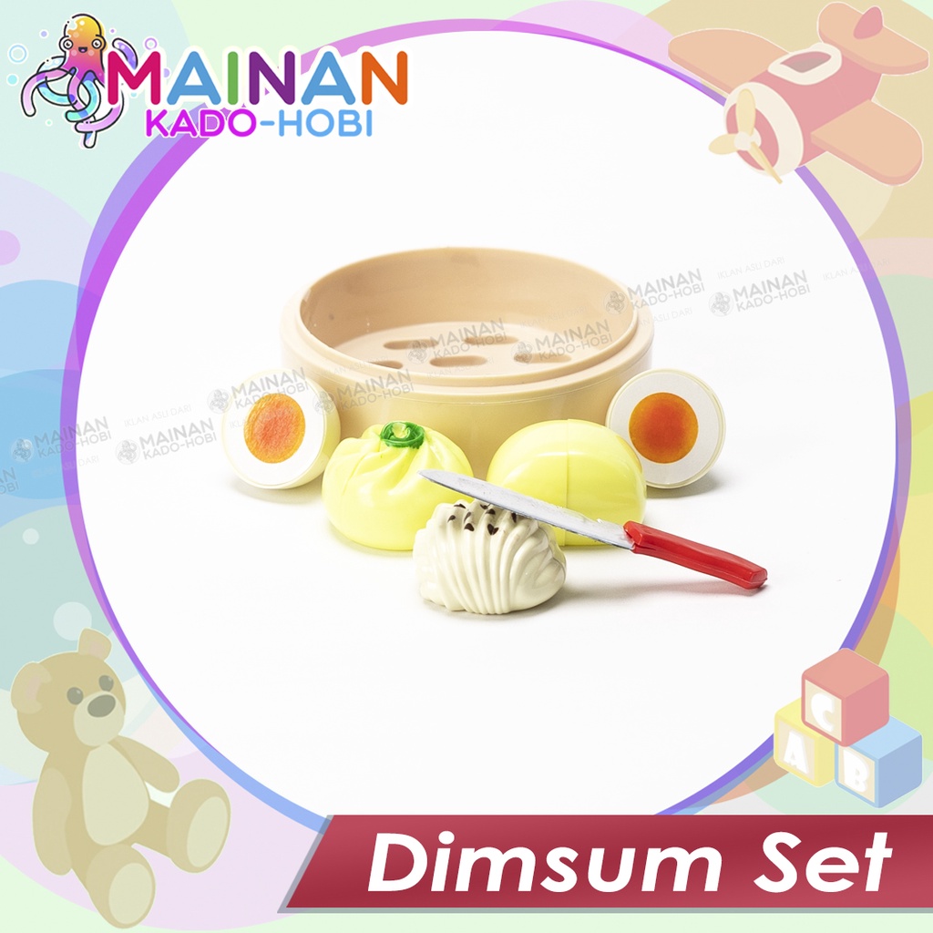 MAINAN ANAK SET MINIATUR FOOD MAKANAN MASAKAN DIMSUM BAKPAO