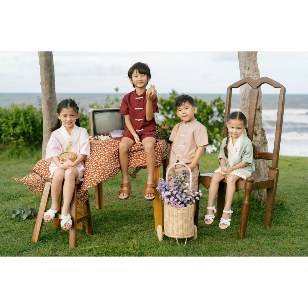 Bohopanna Hans Set 1-8 Tahun Setelan Cheongsam Anak Laki Laki CNY Imlek