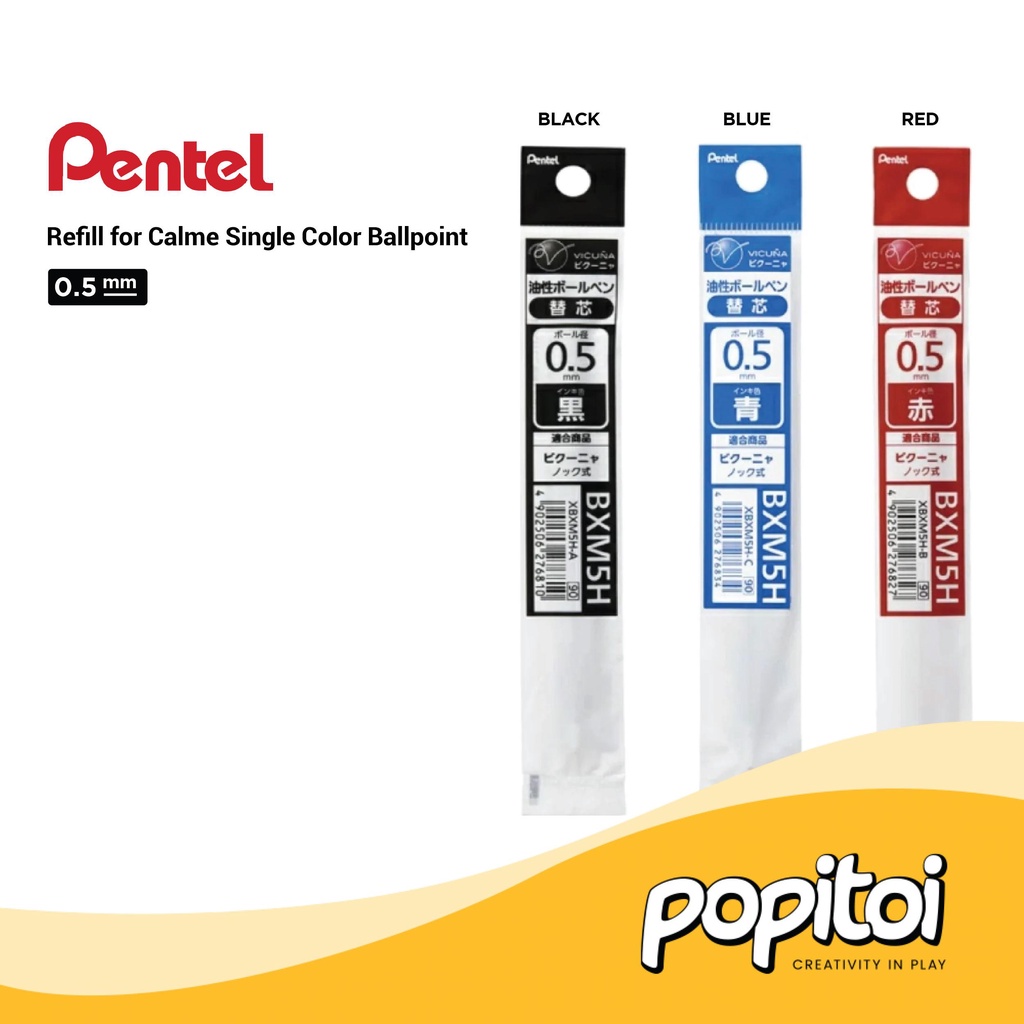 

Pentel Refill Calme Single Color Ballpoint Pen 0.5 0.7 mm Isi Ulang Pulpen