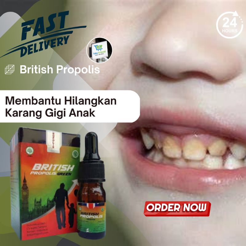 British Propolis 6ml Obat Herbal Perontok Karang Gigi Anak Pembersih Rontok Radang Gusi Bau Mulut Sa