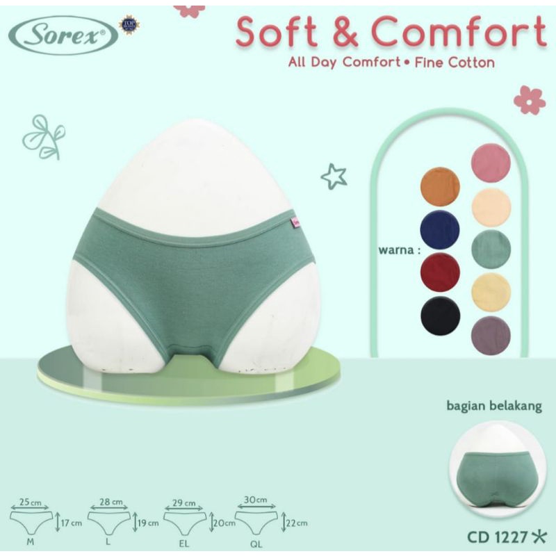 CELANA DALAM WANITA SOREX 1227 MINI SOFT &amp; COMFORT