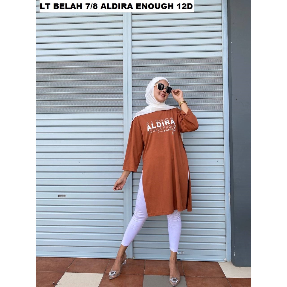 Aldira Long Tunik Belah Atasan Wanita Jumbo Terbaru2022 / Baju Wanita / Long Tunik / Atasan Wanita