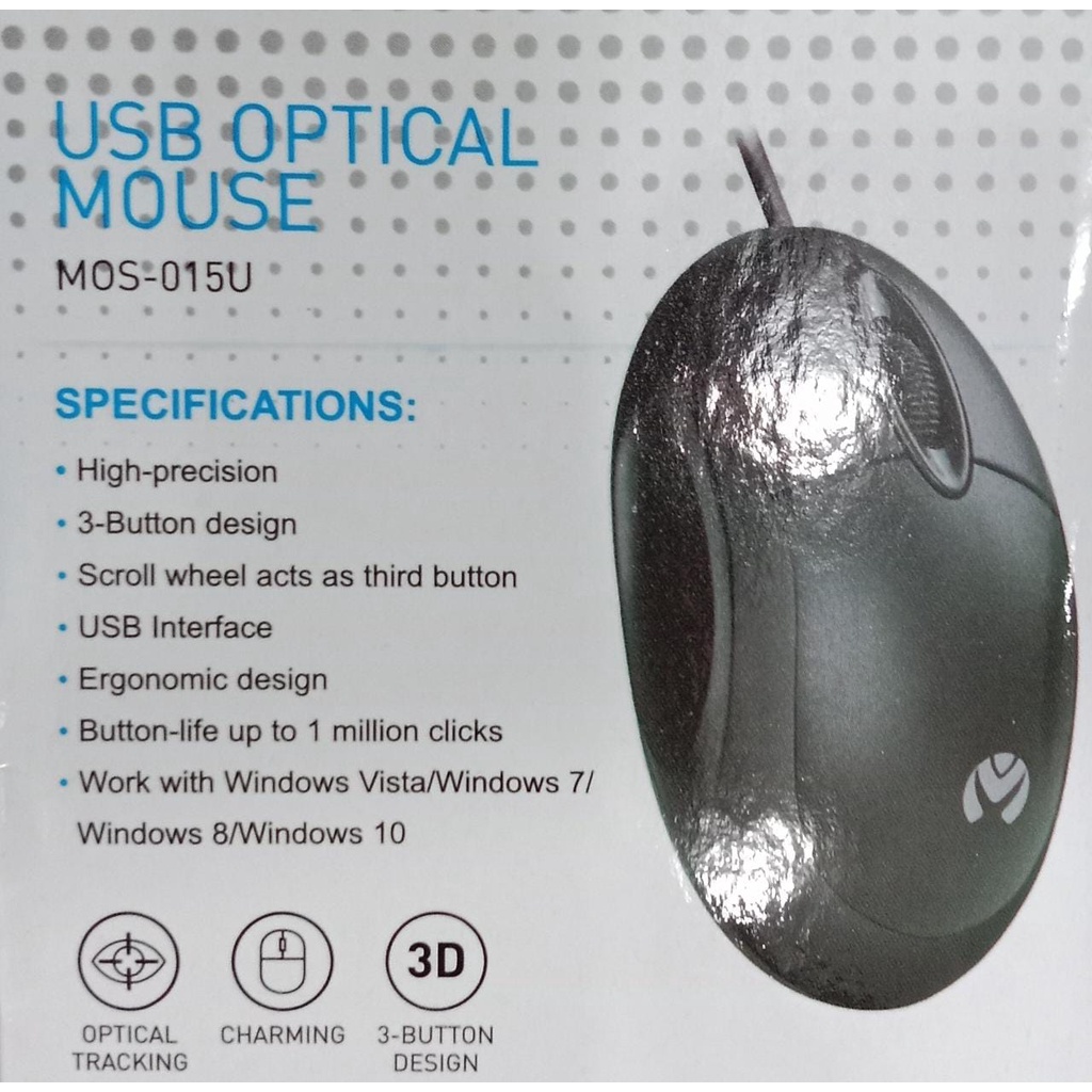 MOUSE MIKUSO MOS-015U OPTICAL MOUSE KABEL