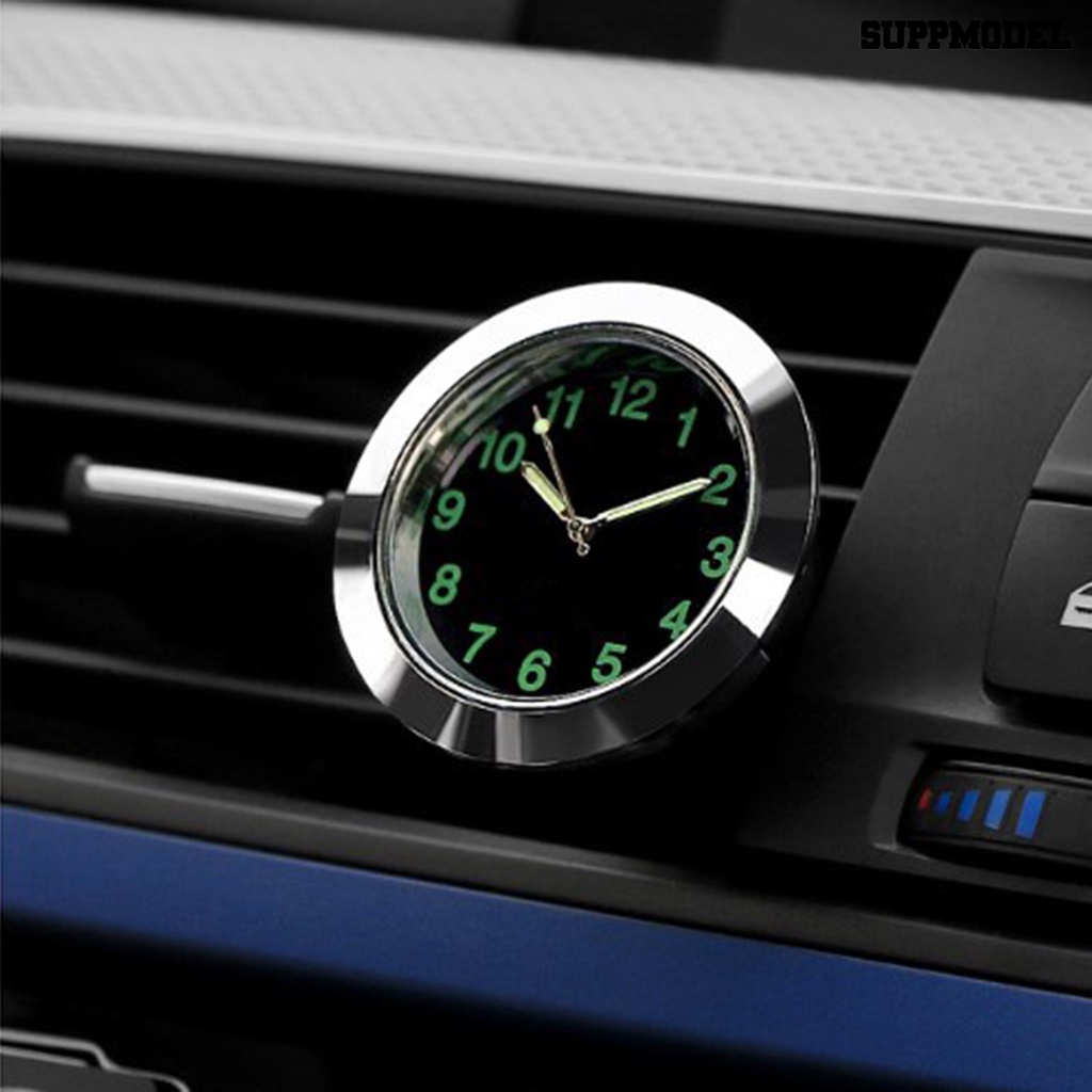 [Dekorasi] Jam Mobil Mini Backlight Dekorasi Cars Air Vent Quarz Clock Untuk Mobil SUV