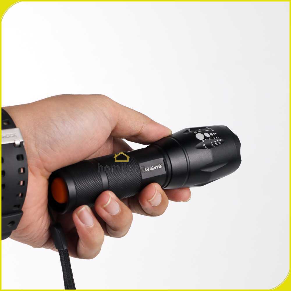 TaffLED Paket Senter LED Flashlight Cree XM-P50 + Baterai + Charger - E17