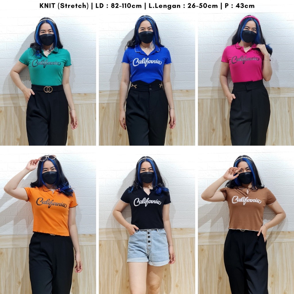 4684 calfonia crop collar knit top