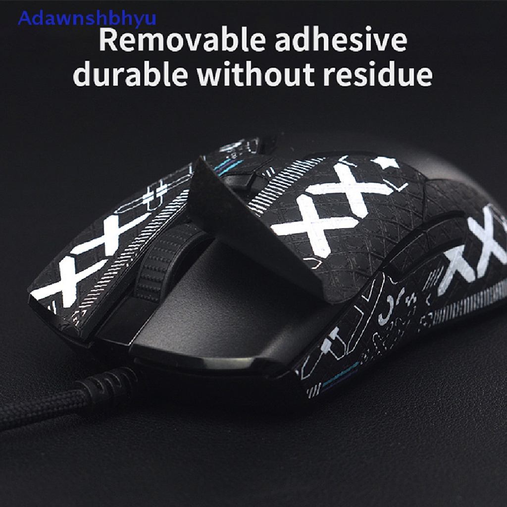 Adhyu Mouse Grip Tape Skate Handmade Stiker Non Slip Kulit Cicak Hisap Keringat Untuk Logitech G502 Hero PC Gamer DIY Tanpa Mouse ID