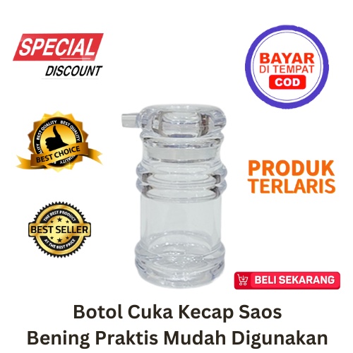 [BISA COD] PROMO Botol Cuka Kecap Saos Bening Praktis Mudah Digunakan Botol Kecap Botol Saos Botol Cair Botol Minyak Wadah Bumbu Tempat Bumbu Murah Terjangkau