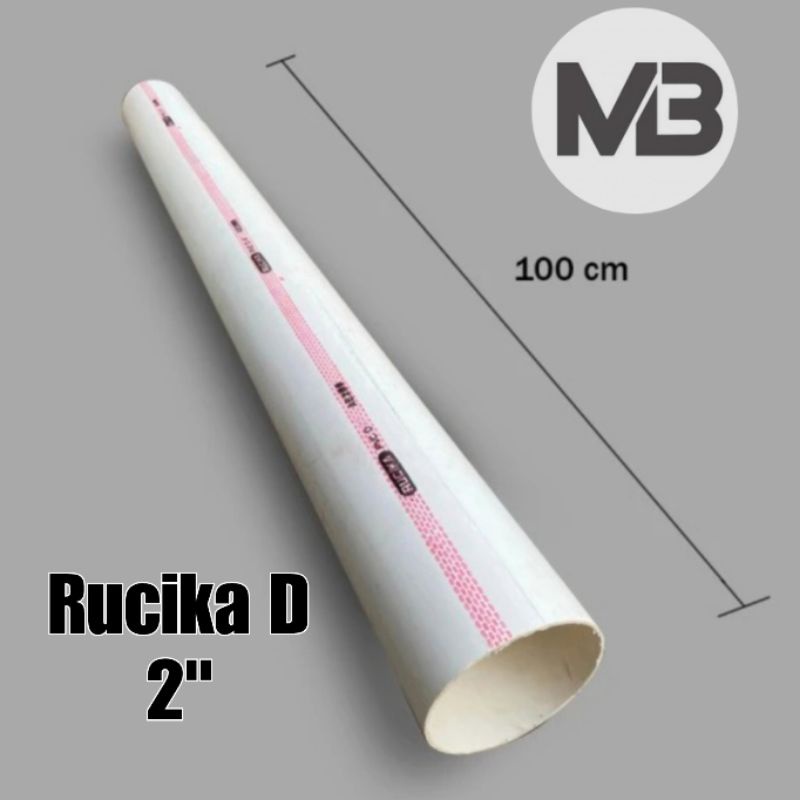 Pipa Pralon Potongan 1 Meter Rucika 2" Inch