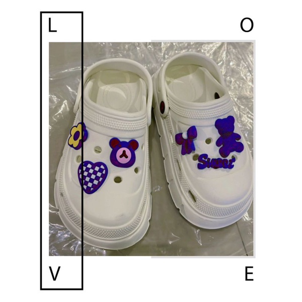 Sandal Crocs Kids Junior Eva Jibbits Import High quality S2