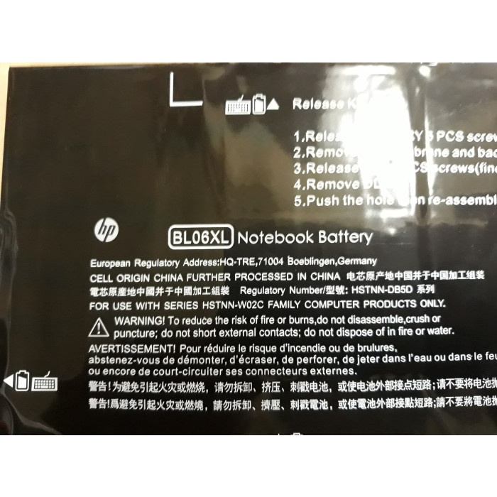 Ori Baterai Laptop HP EliteBook Folio 1040 G0 G1 G2 BL06XL