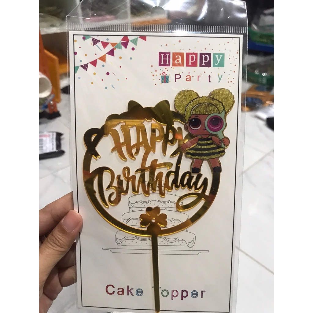 TOPPER CAKE ACRYLIC LOL / HIASAN KUE ULTAH LOL / CAKE TOPPER